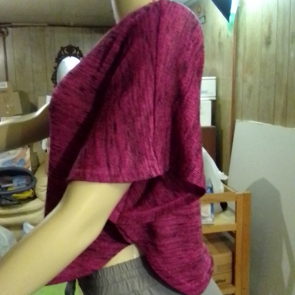 l.e.i. Cropped Poncho Sweater w/Lace Back Sz L (10/12) Girl Adult XS - Picture 3 of 12